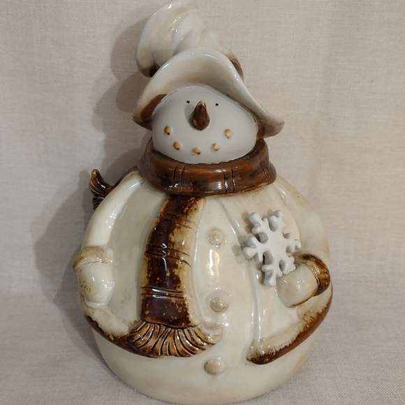 Kirklands Holiday Kirkland Home Woodland Snowman Stoneware Cookie